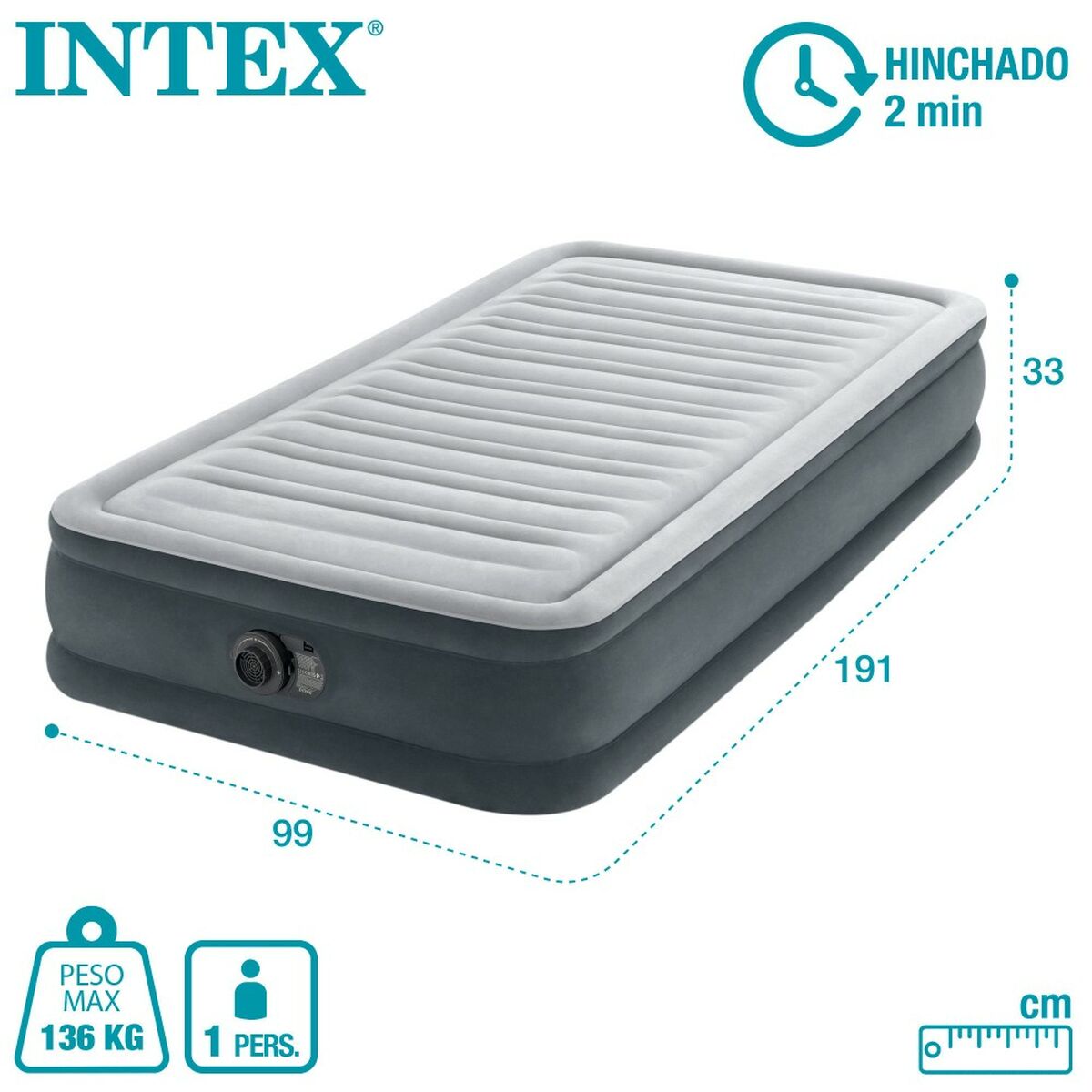 Lit Gonflable Intex 99 x 33 x 191 cm