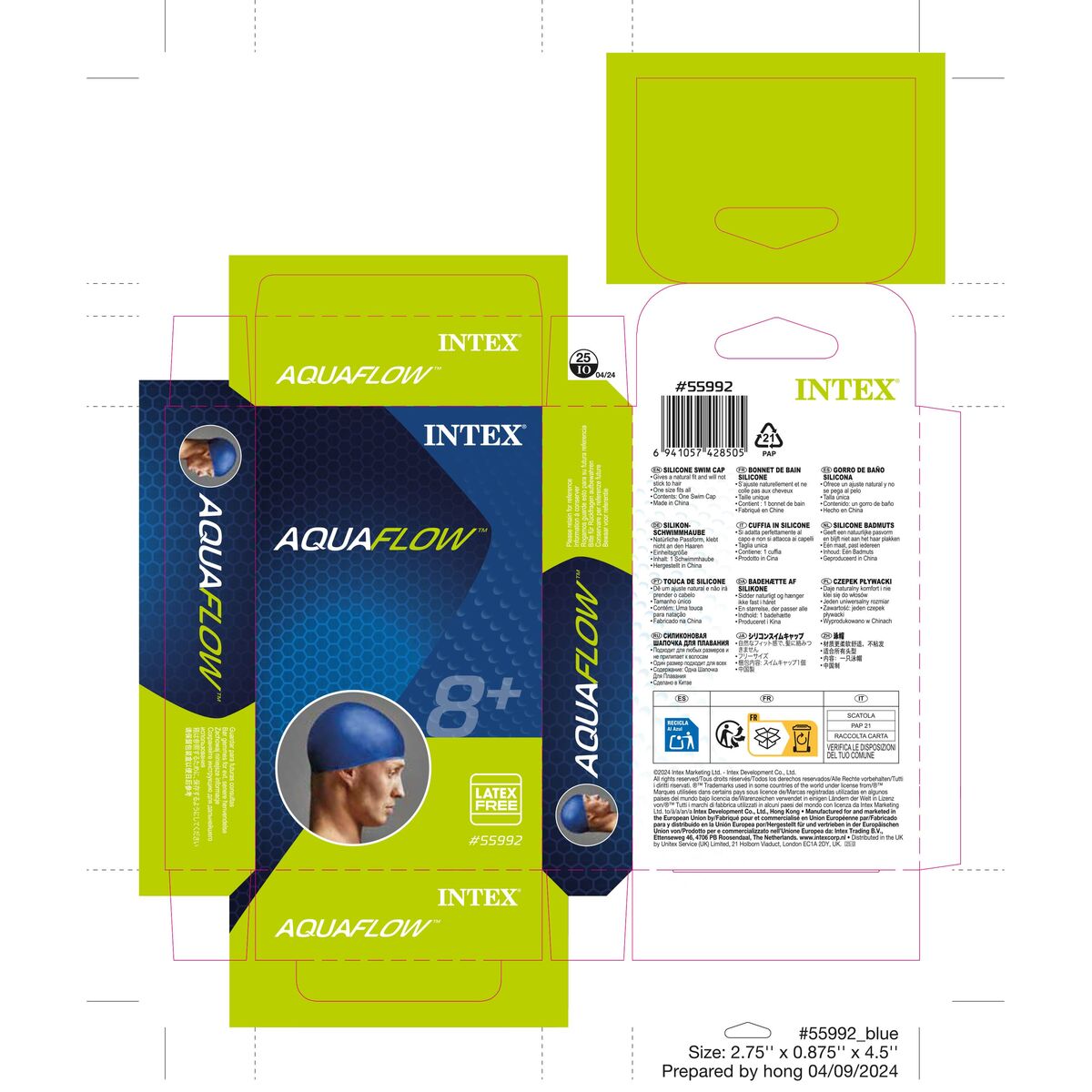 Bonnet de bain Intex