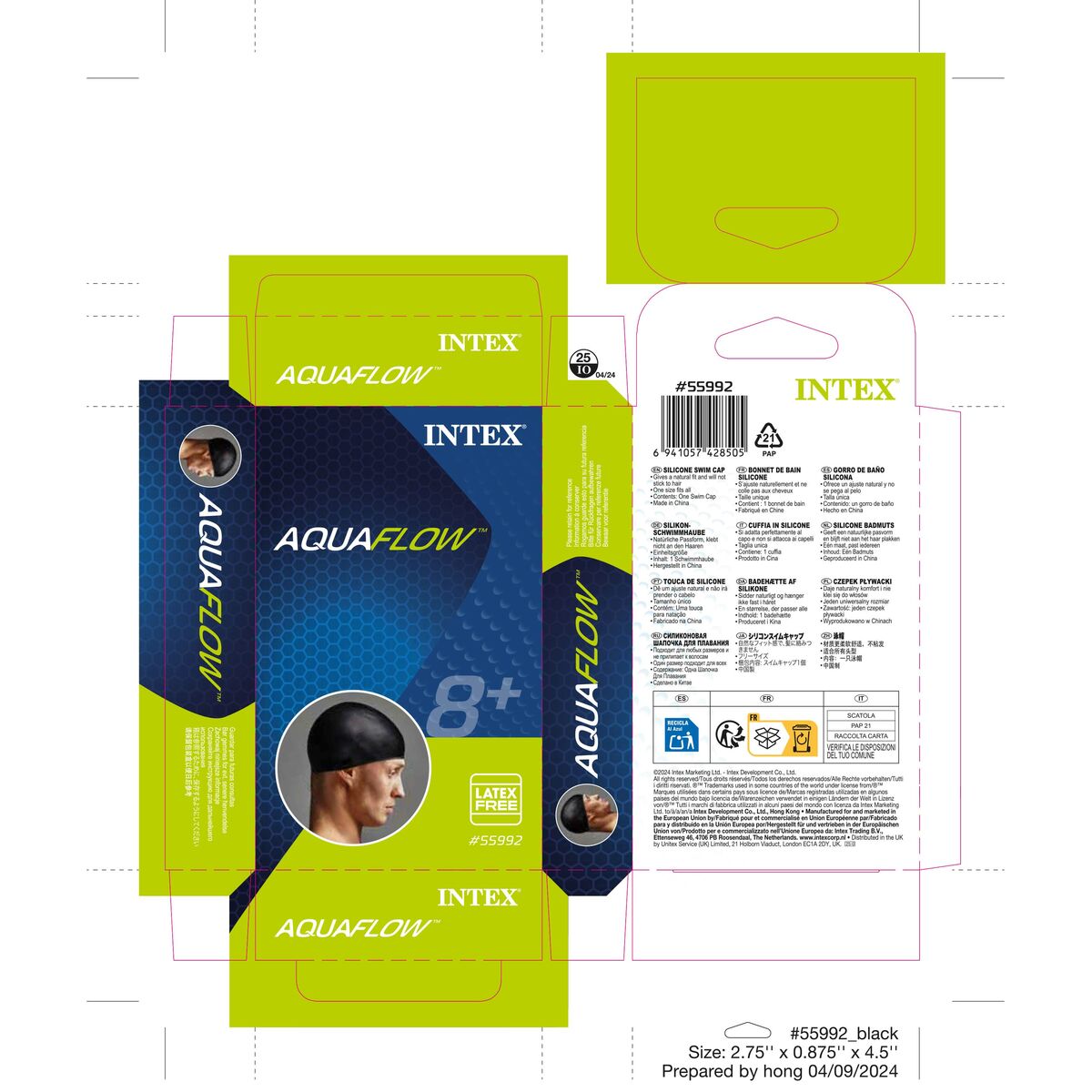 Bonnet de bain Intex