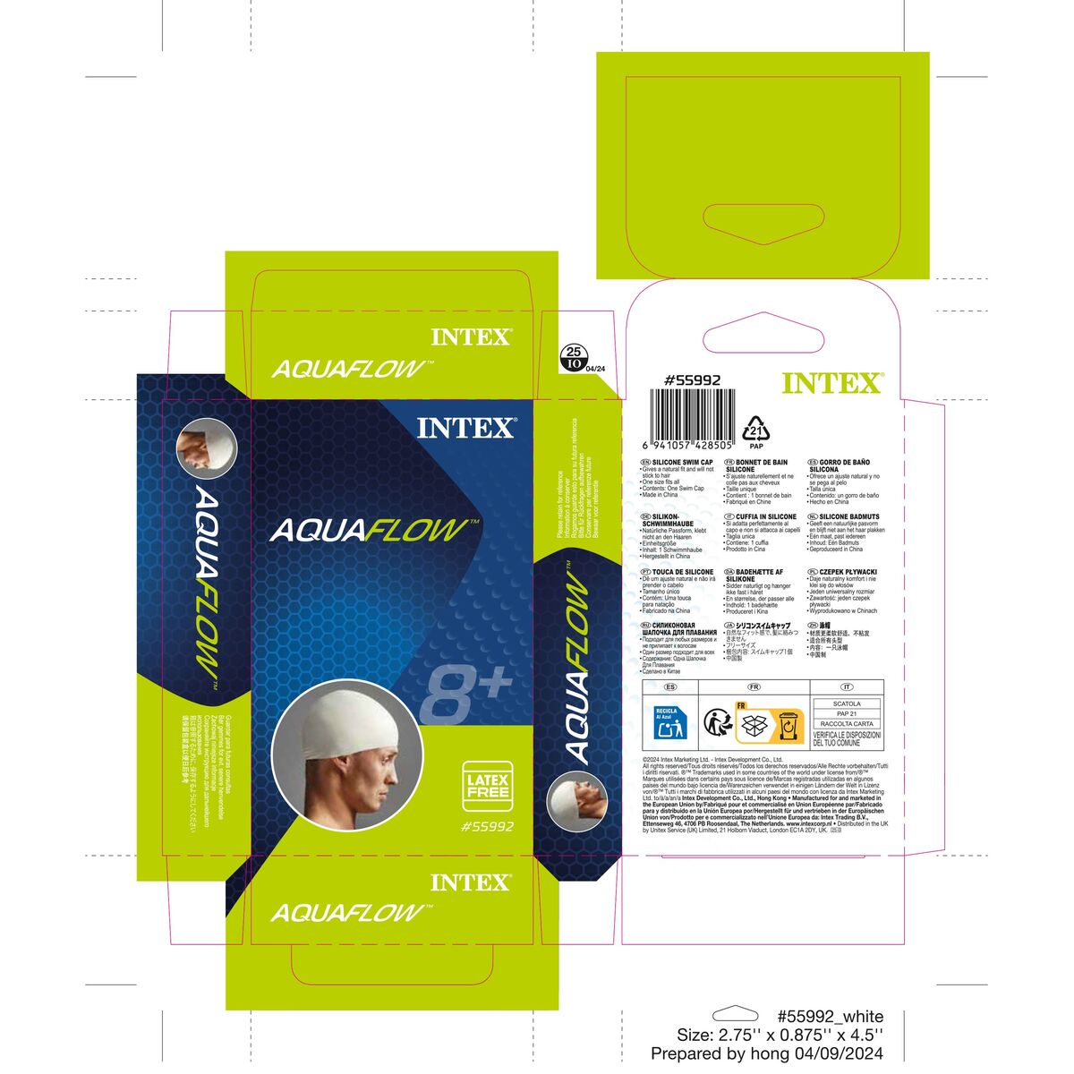 Bonnet de bain Intex