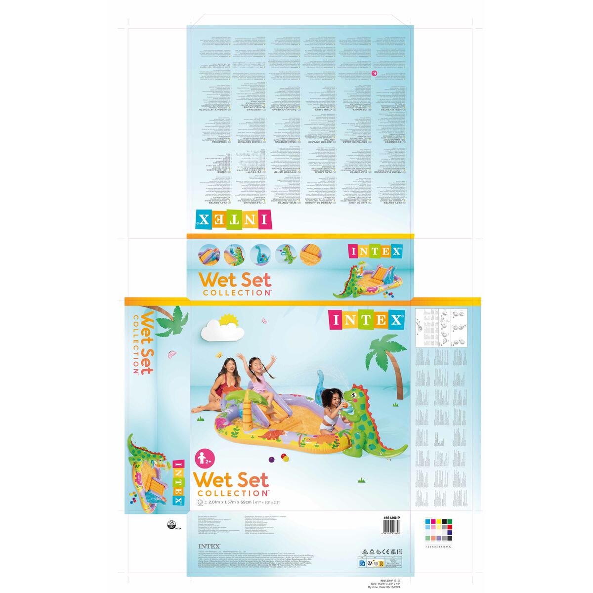 Pataugeoire gonflable pour enfants Intex Dino Park 201 x 157 x 69 cm