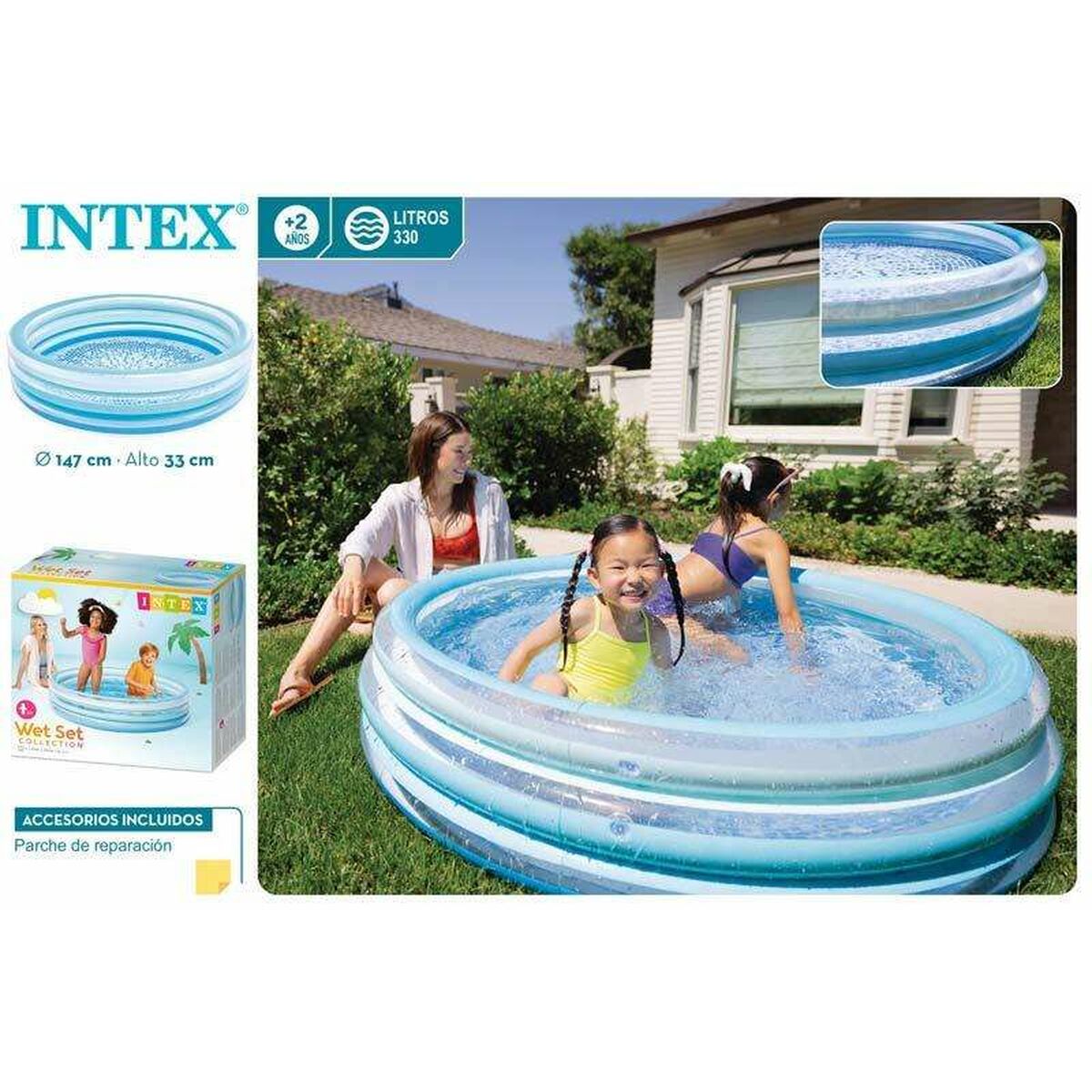 Pataugeoire gonflable pour enfants Intex 147 x 33 cm