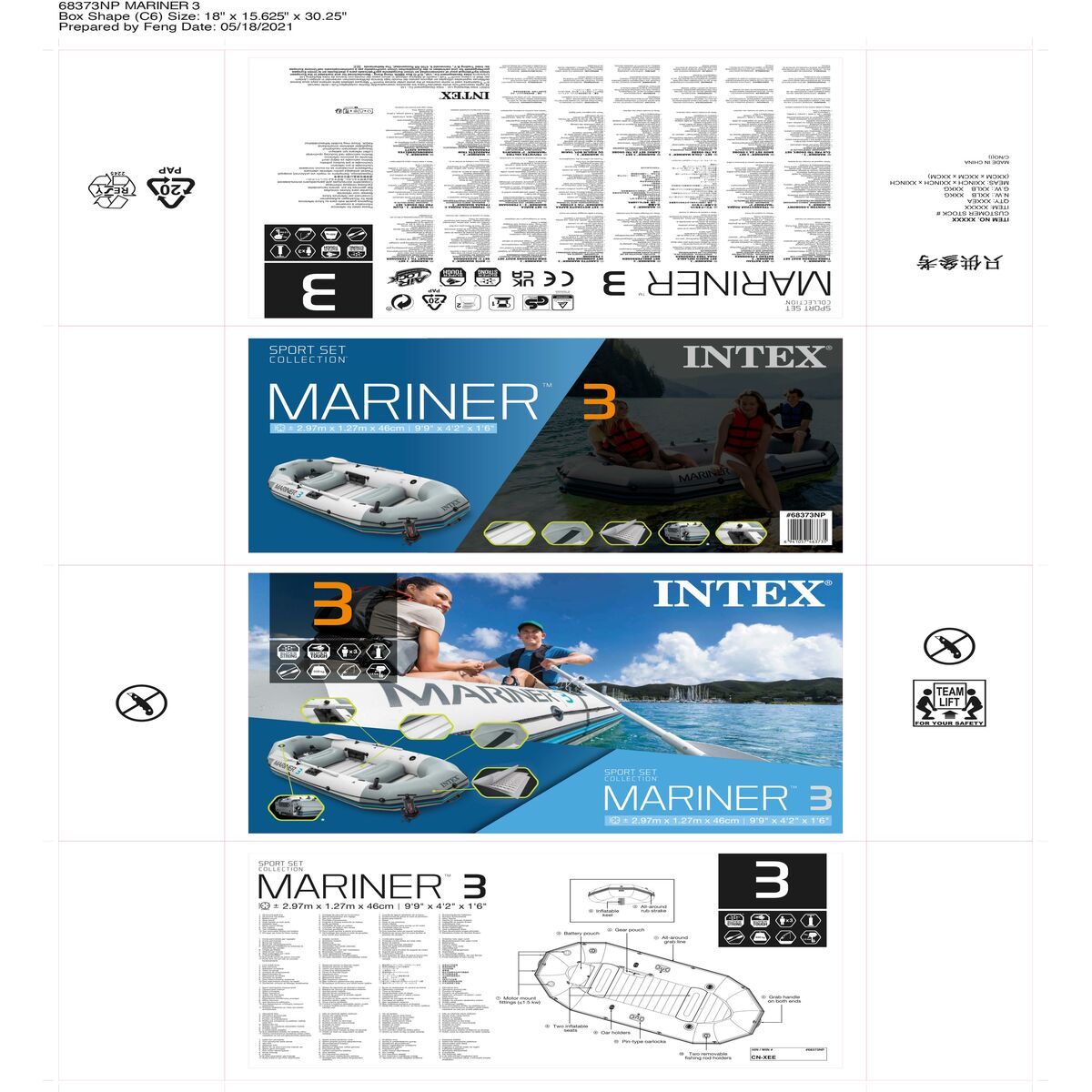 Bateau gonflable Intex