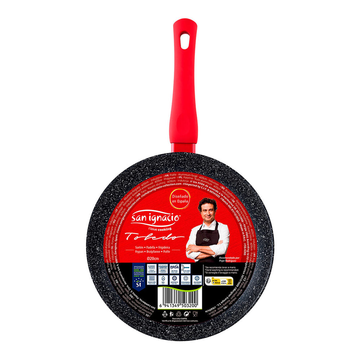 Poêle San Ignacio toledo Aluminium forgé Noir Ø 20 cm