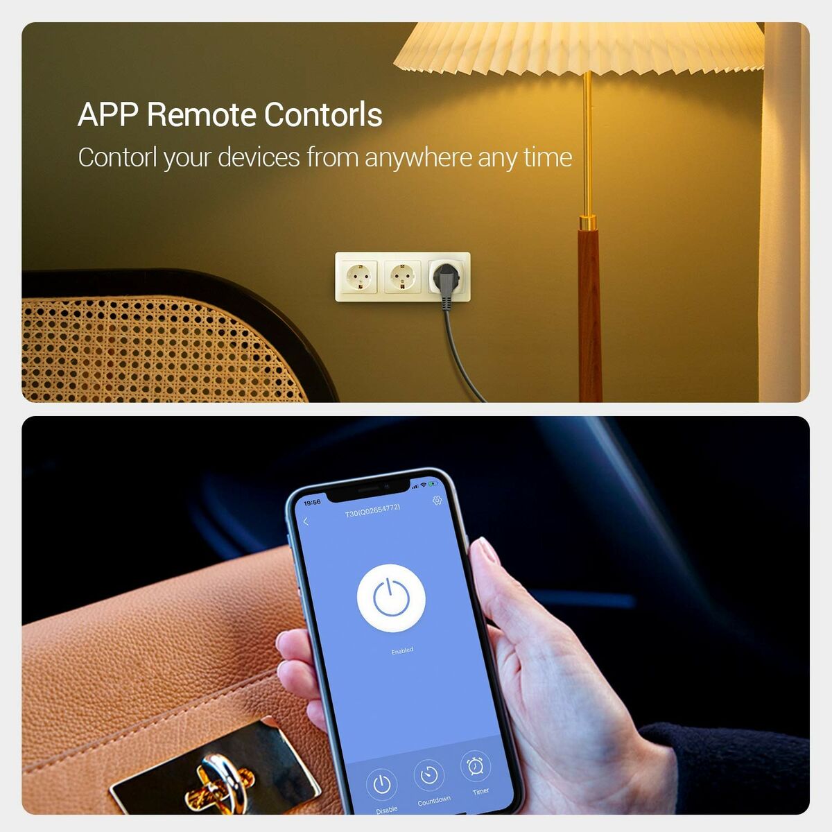 Prise Intelligente Ezviz T30-A Wi-Fi 220 V 220-240 V