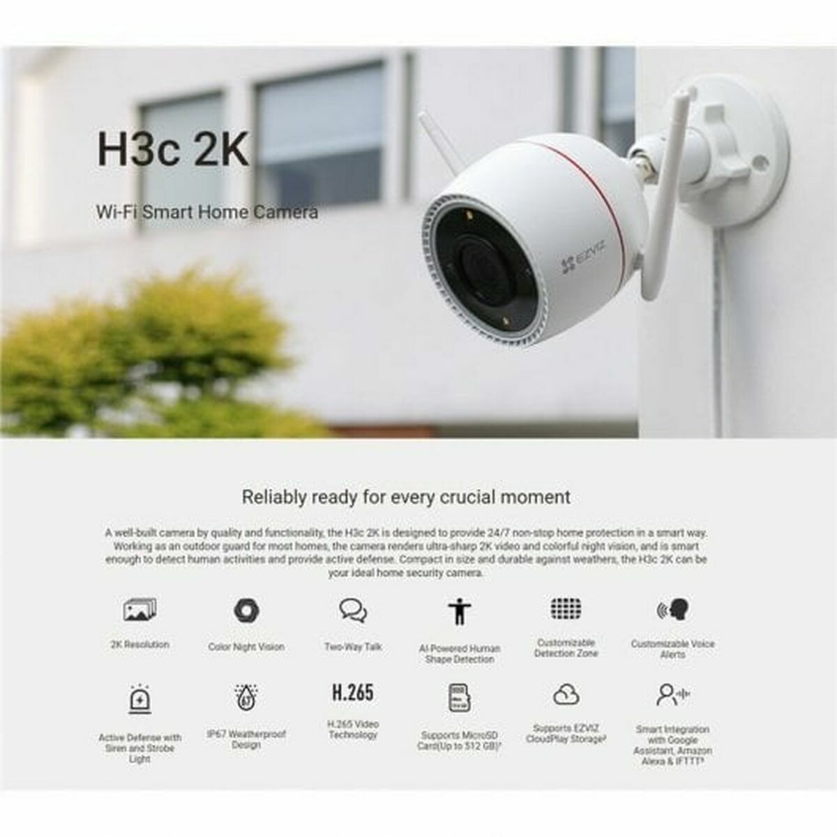 Camescope de surveillance Ezviz H3C 2K