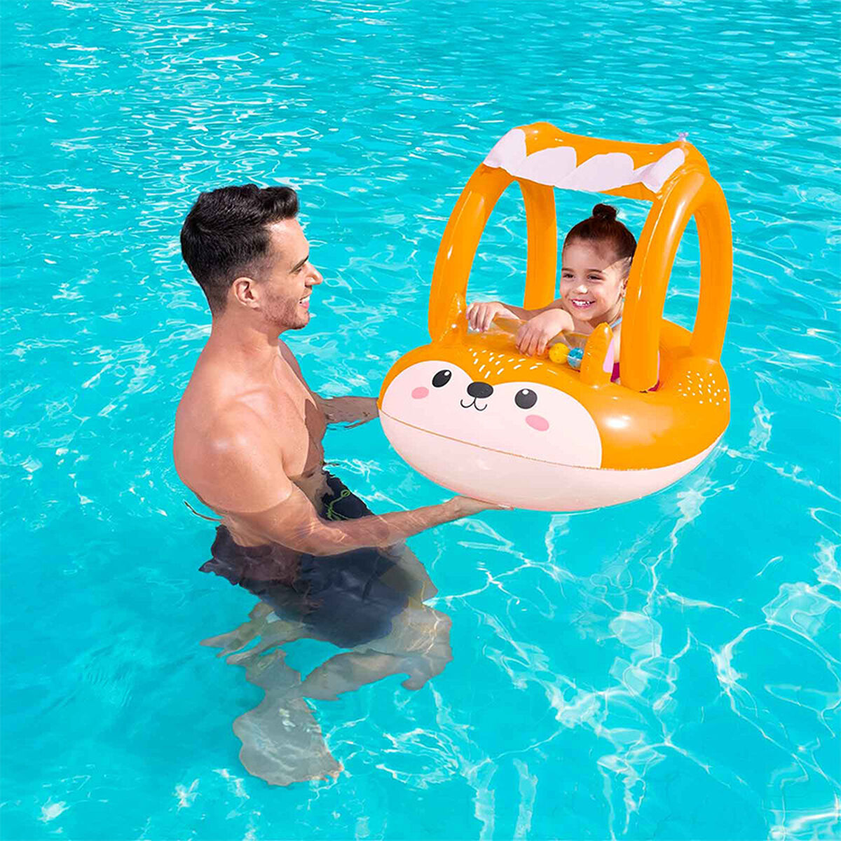 Bestway Bateau Gonflable Enfant Renard 94x66 cm +3 Ans Plage et Piscine 34168