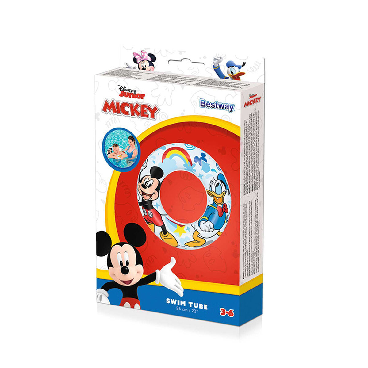 Bestway Bouée Gonflable Disney Mickey & Friends D56 cm +3 à 6 Ans Plage et Piscine 91004