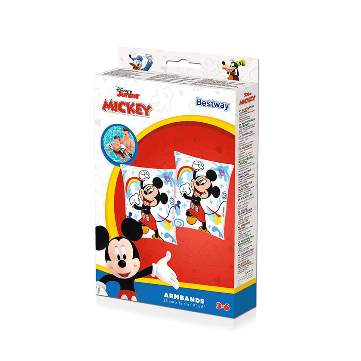 Bestway Brassards Gonflables Disney Mickey & Friends 23x15 cm +3 à 6 Ans Piscine et Plage 91002