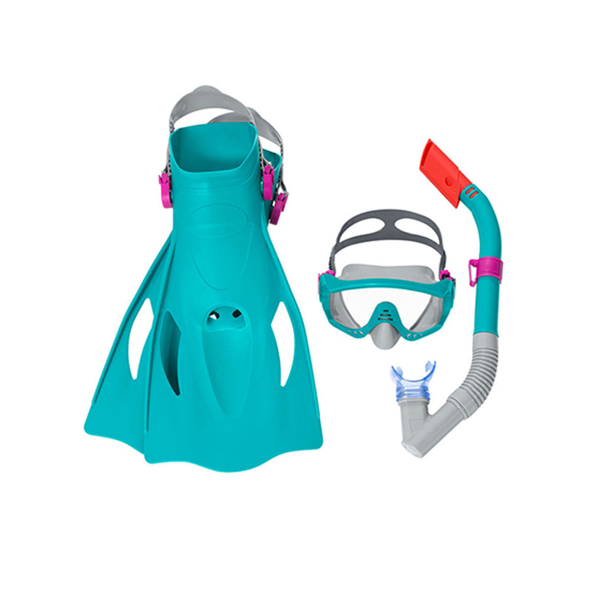 Ensemble Bestway Masque et Tube Adulte Courroie Anatomique Couleur Assortie +14 Ans Plage et Piscine 24071