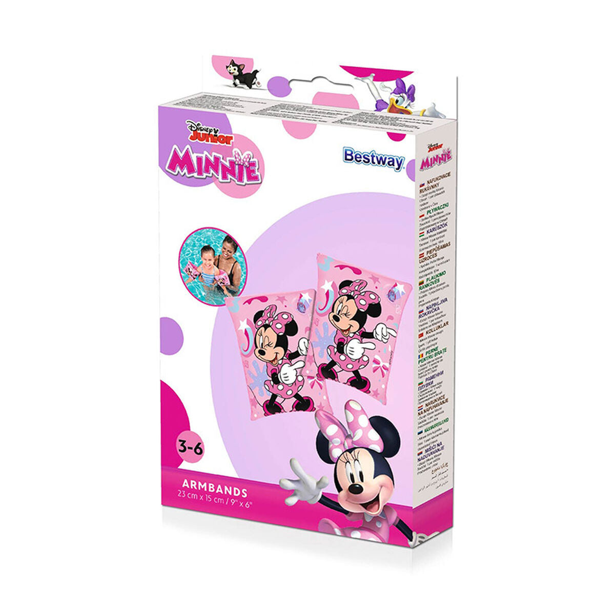 Bestway Brassards Gonflables Disney Minnie 23x15 cm +3 à 6 Ans Plage et Piscine 91038