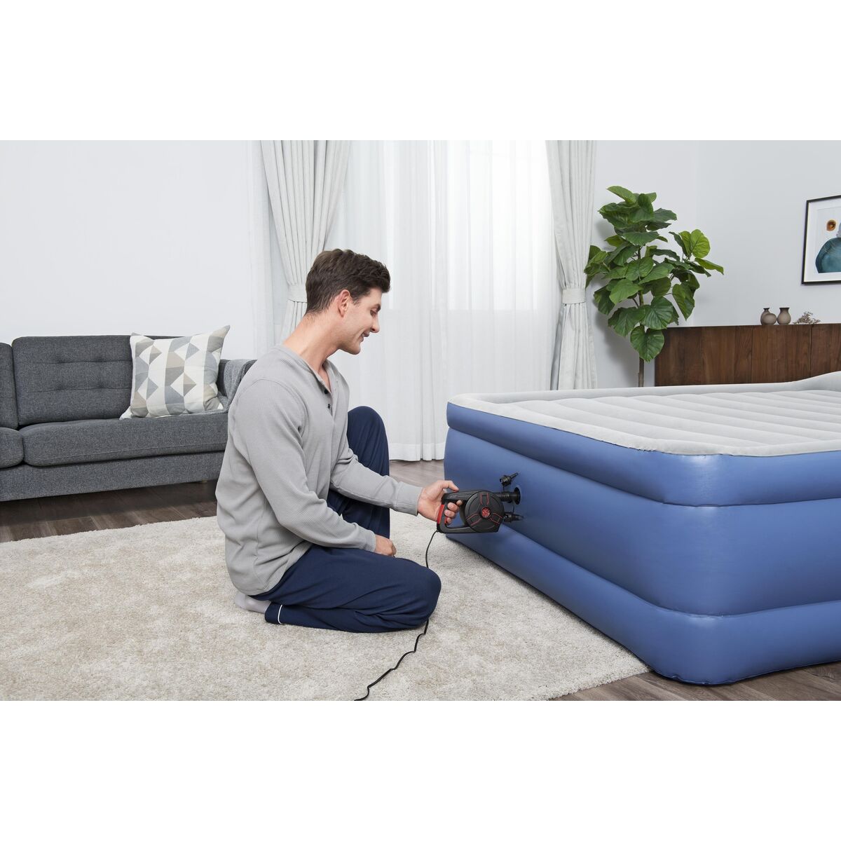 Bestway Gonfleur Électrique 20,3x12,3x12,4 cm 1100 Litre/Minute Gonflable Camping 62258