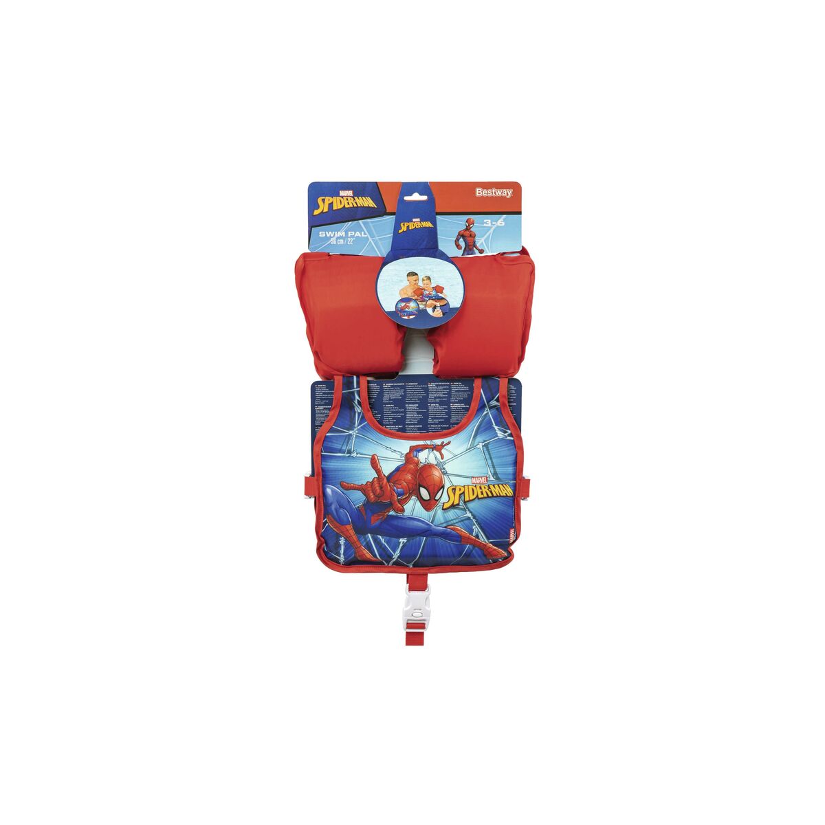 Bestway Gilet avec Brassards Disney Spiderman 56 cm +3-6 Ans Piscine 98795