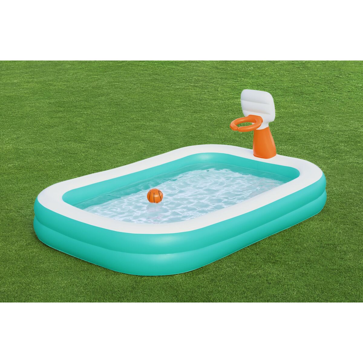 Bestway Piscine Gonflable Enfant Basket 251x168x102 cm +3 Ans Jardin 54445