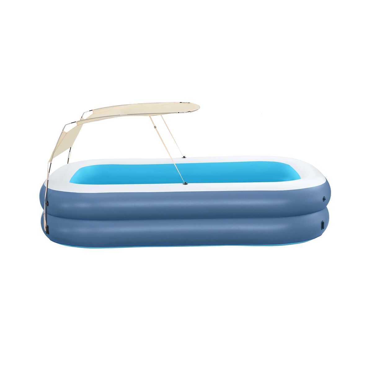 Bestway Piscine Gonflable 2 Chambres Rectangulaire avec Auvent 254x178x140 cm +6 Ans