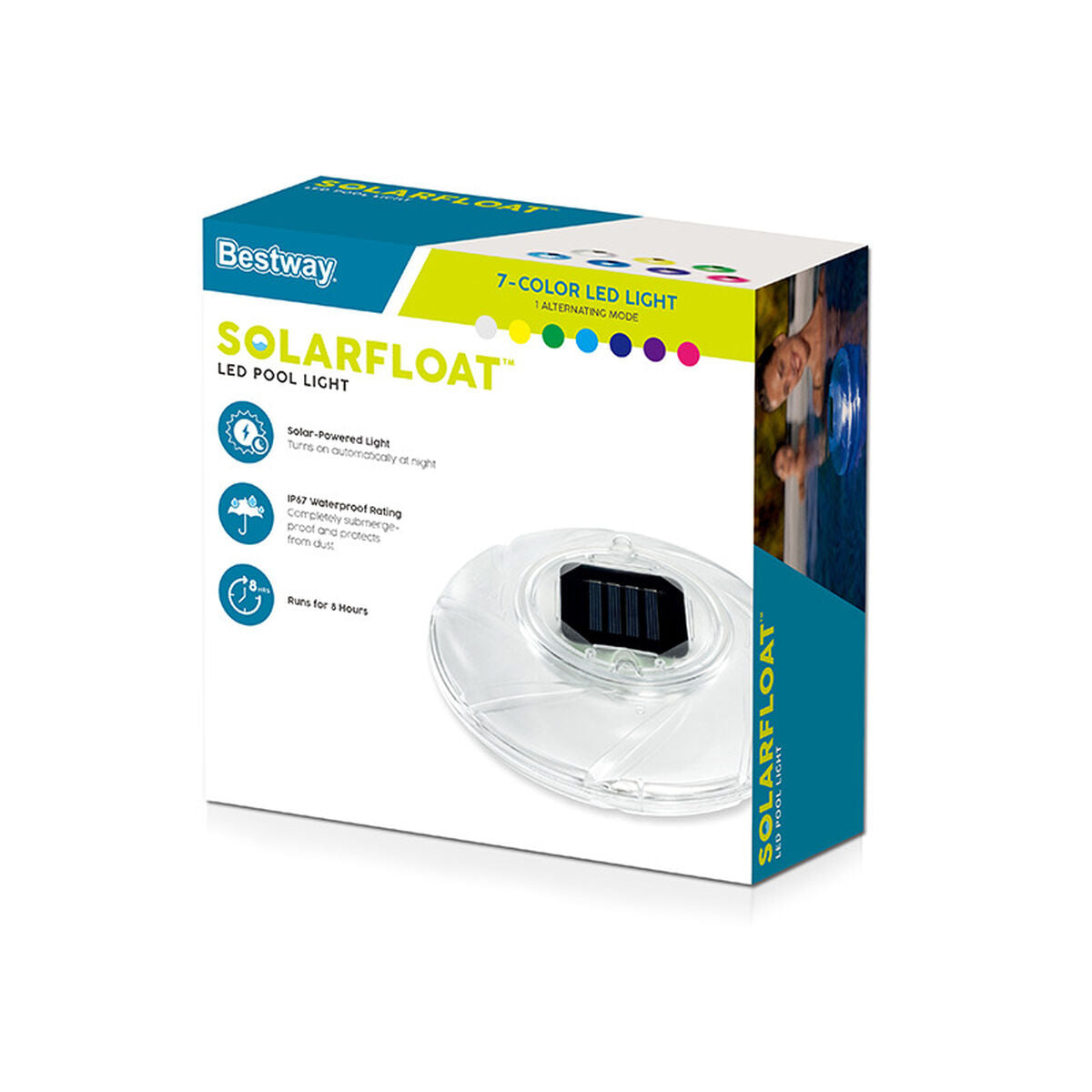 Bestway Lumière Solaire Flottante D18 cm Piscine et Jardin 58111