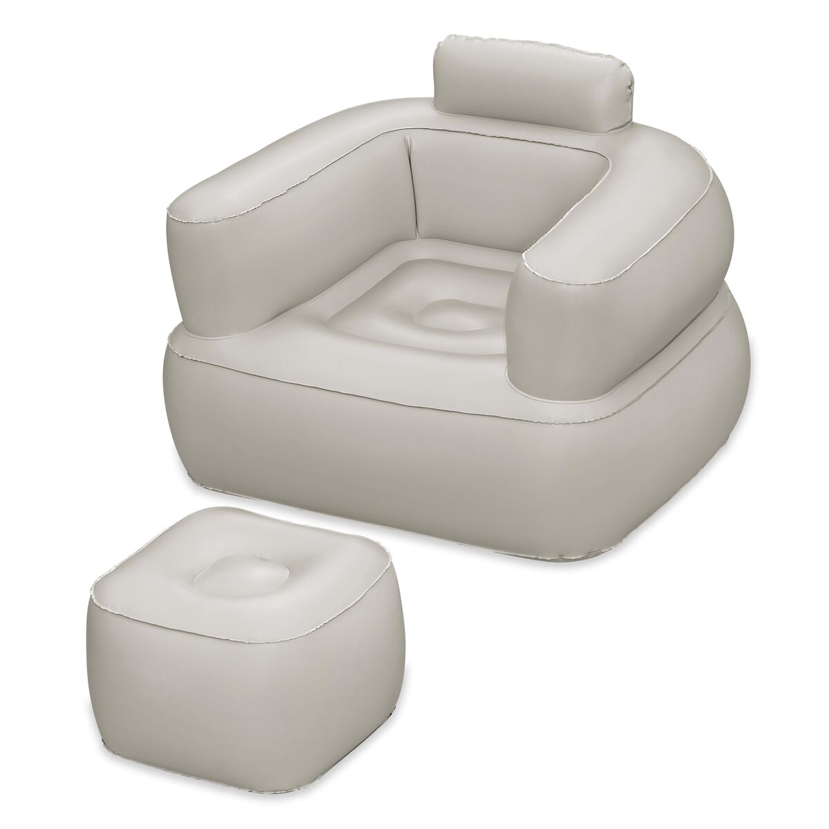 Bestway Fauteuil Gonflable avec Repose-pieds Couleur Assortie 107x99x80/48x48x36 cm