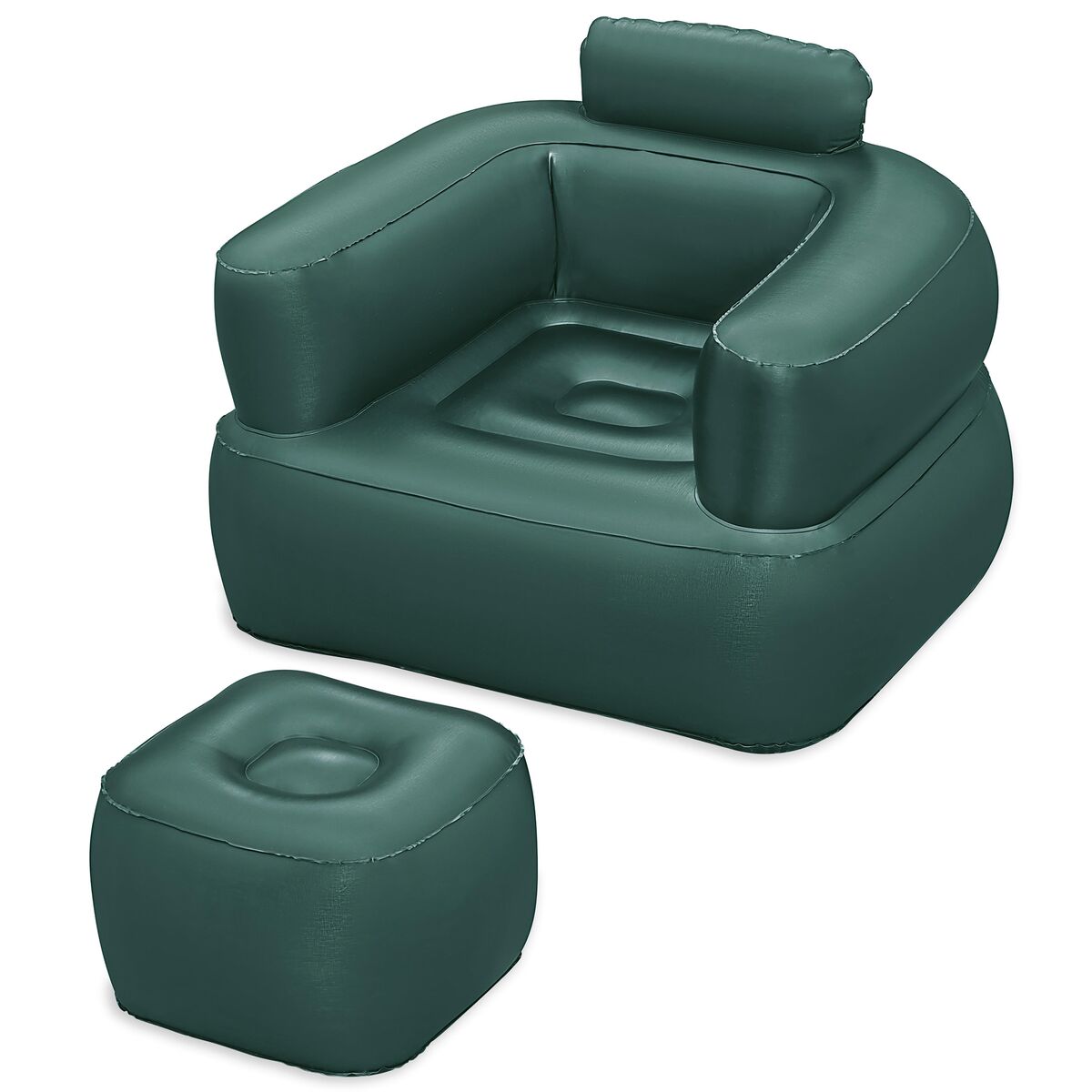 Bestway Fauteuil Gonflable avec Repose-pieds Couleur Assortie 107x99x80/48x48x36 cm