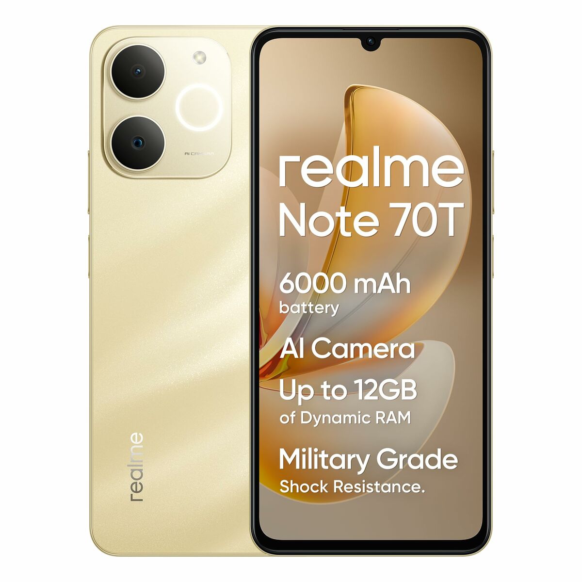 Smartphone Realme Note 70T 6,74" Octa Core 4 GB RAM 64 GB Or