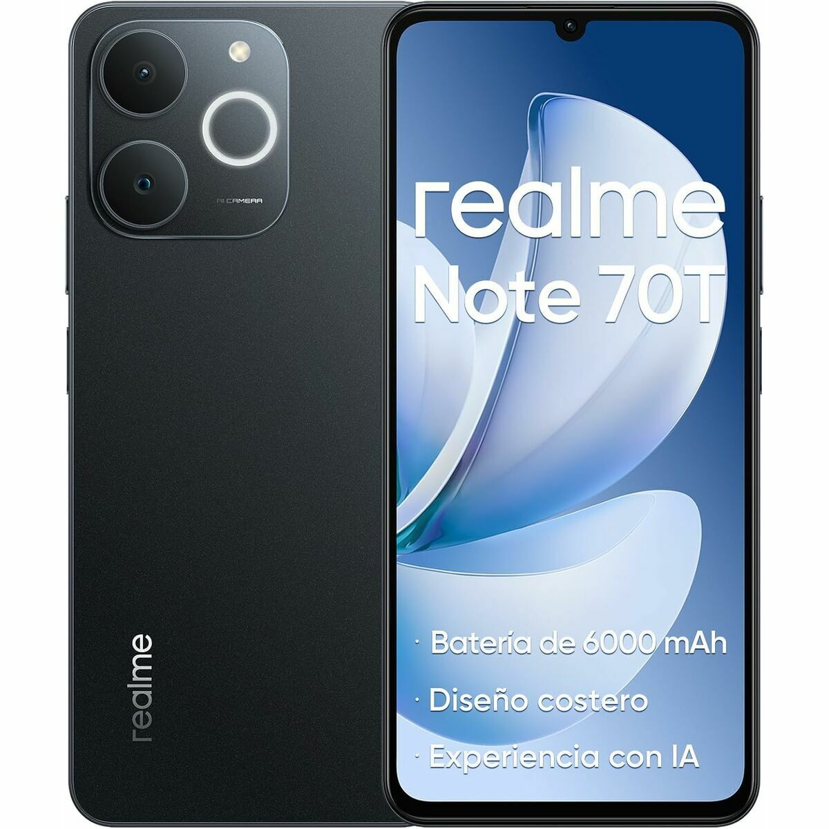 Smartphone Realme NOTE 70T 4 GB RAM 128 GB 6,74" Unisoc Noir