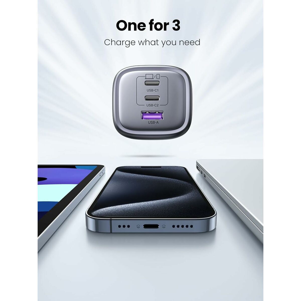 Câble USB vers Lightning Ugreen 25871 Gris