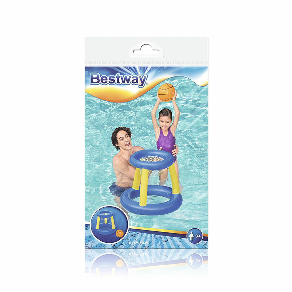 Bestway Jeu Flottant Basket Gonflable D61 cm +3 Ans Piscine 52418