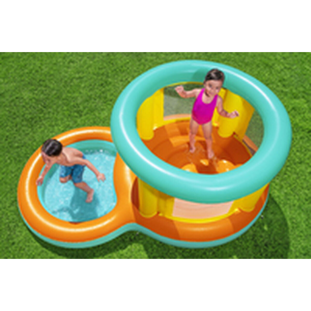 Bestway Piscine Gonflable Parc de Jeux Sauter 239x142x102 cm +3 à 6 Ans Jardin 52385