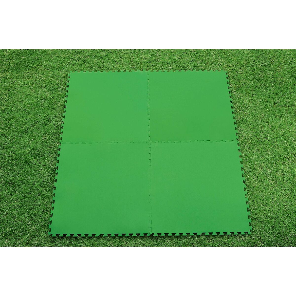 Bestway Sol de Piscine en Mousse Vert 9 Pièces 78x78 cm Jardin 58636