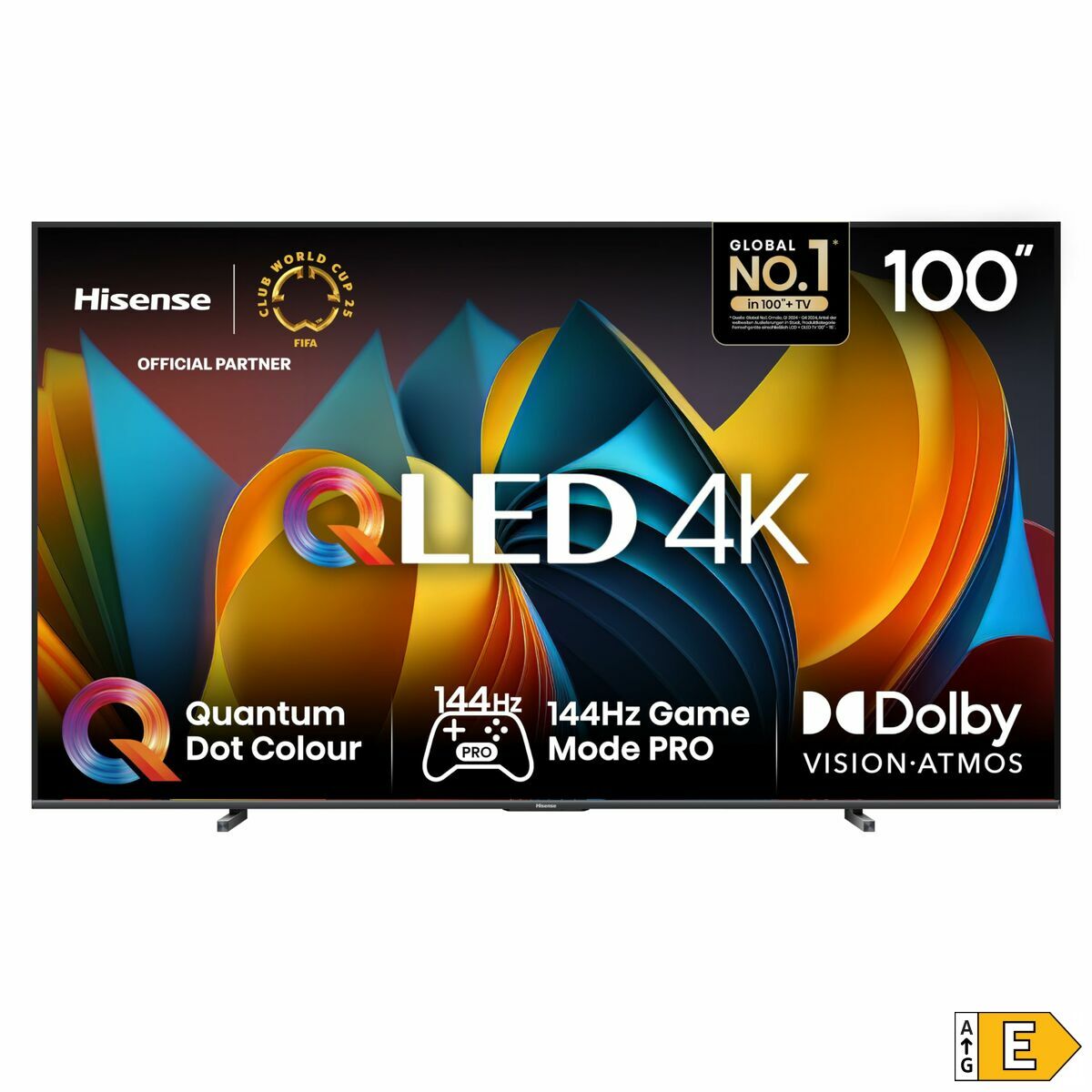 TV intelligente Hisense 100E7NQ     100 100" 4K Ultra HD LED HDR QLED Noir