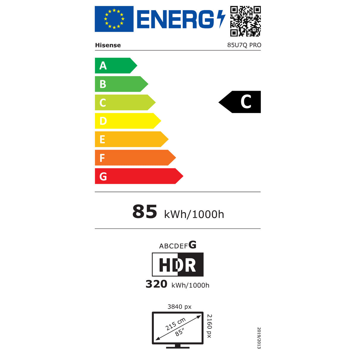 TV intelligente Hisense 85U7Q PRO 85" 4K Ultra HD LED HDR