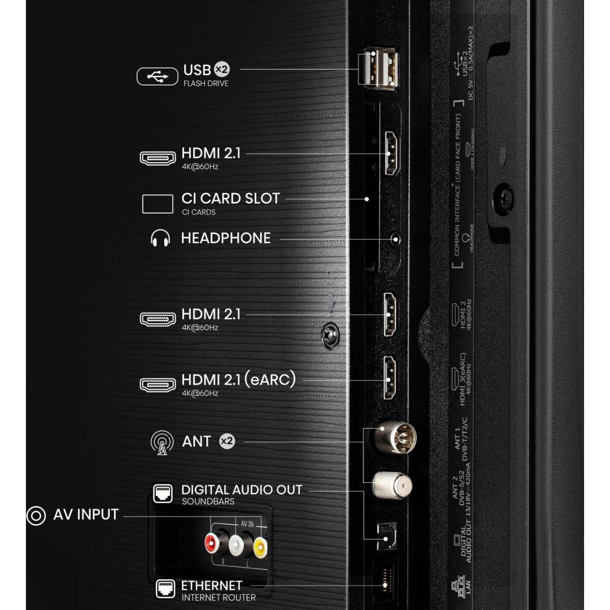 TV intelligente Hisense 50E77Q       50 50" 4K Ultra HD HDR QLED