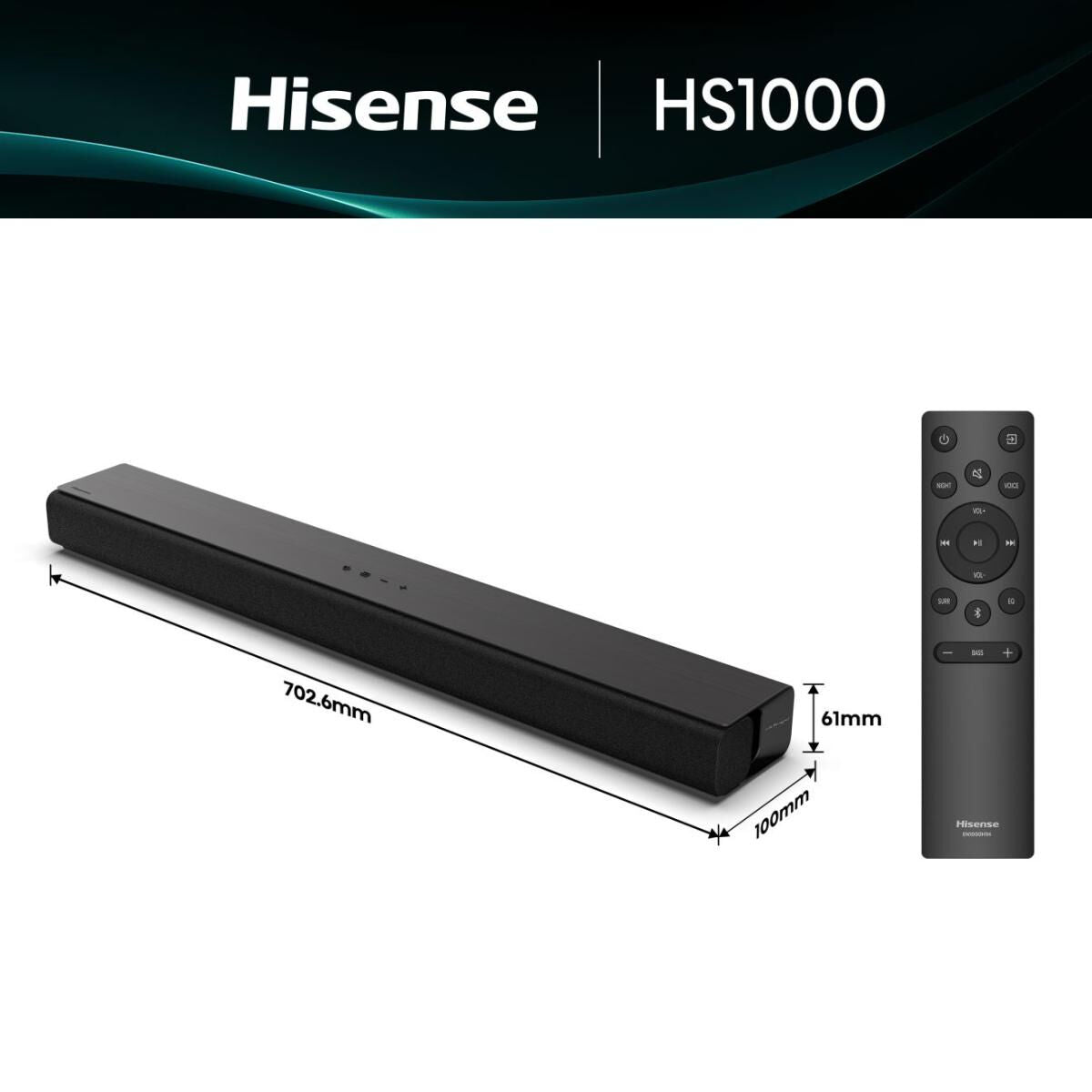 Barre audio Hisense HS1000     120W Noir 120 W