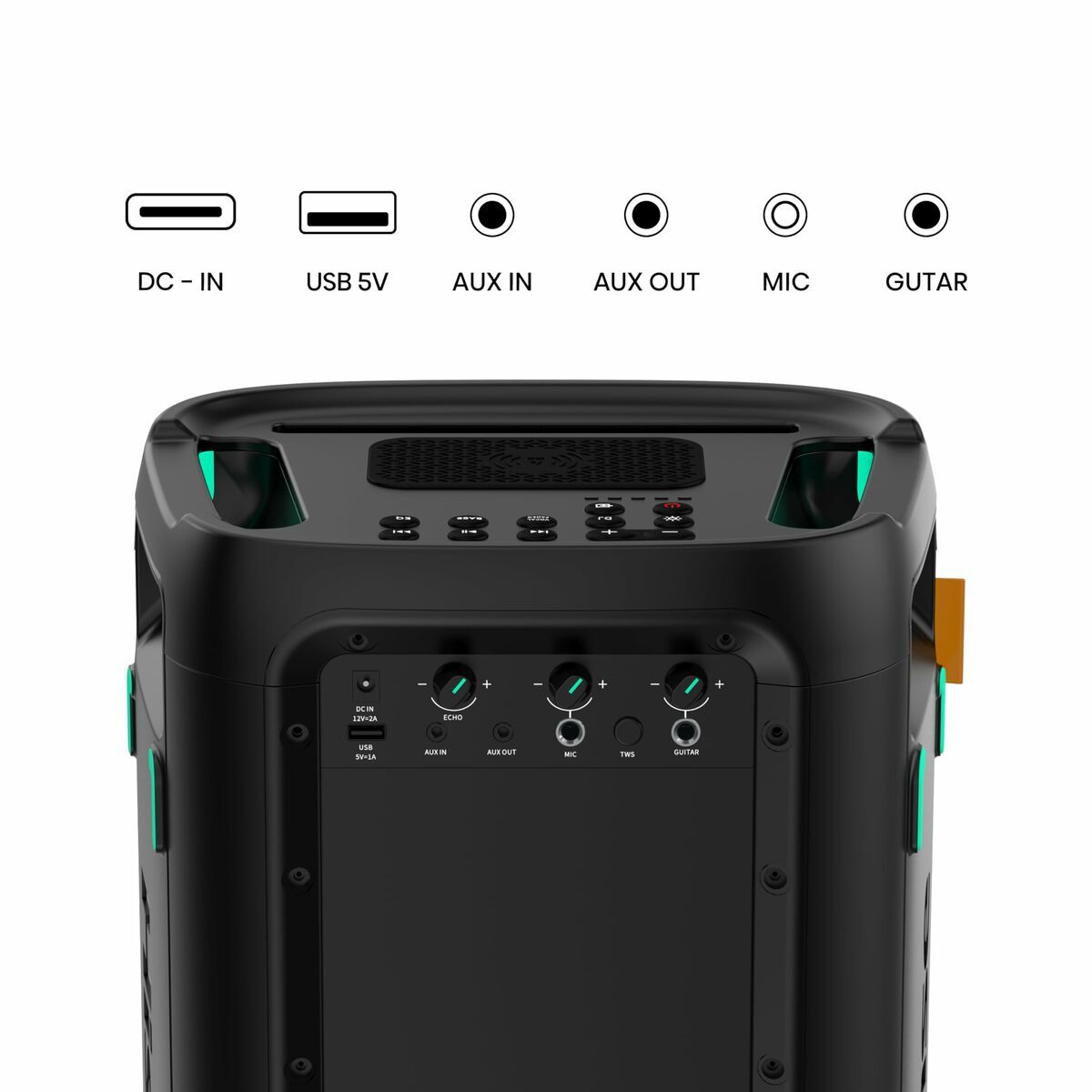 Haut-parleurs bluetooth portables Hisense PARTY STORM Noir 300 W