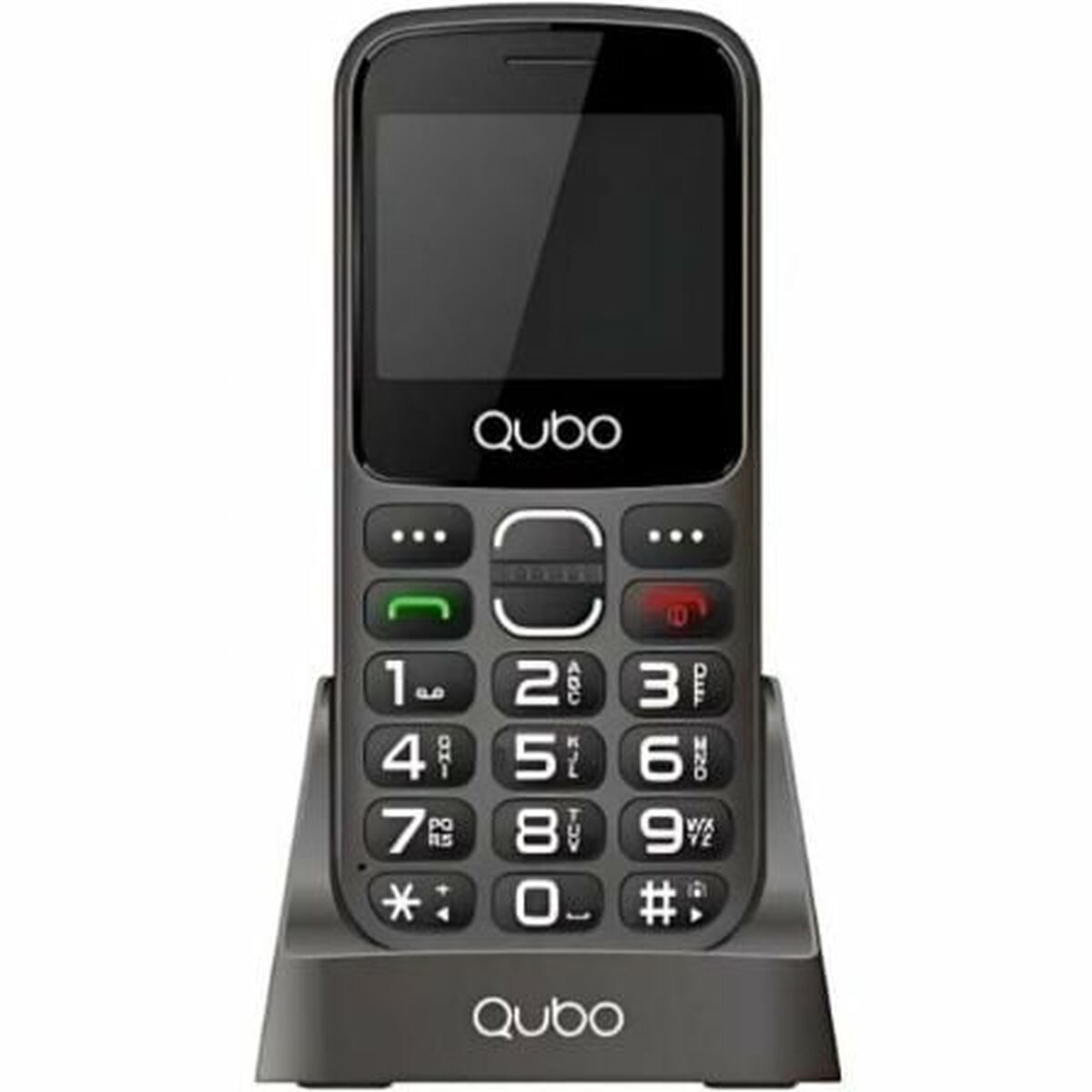 Téléphone portable pour personnes âgées Qubo X-230BKC 4G Noir