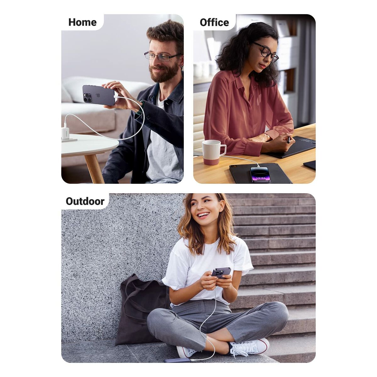 Câble USB vers Lightning Ugreen 10493 Blanc 1 m