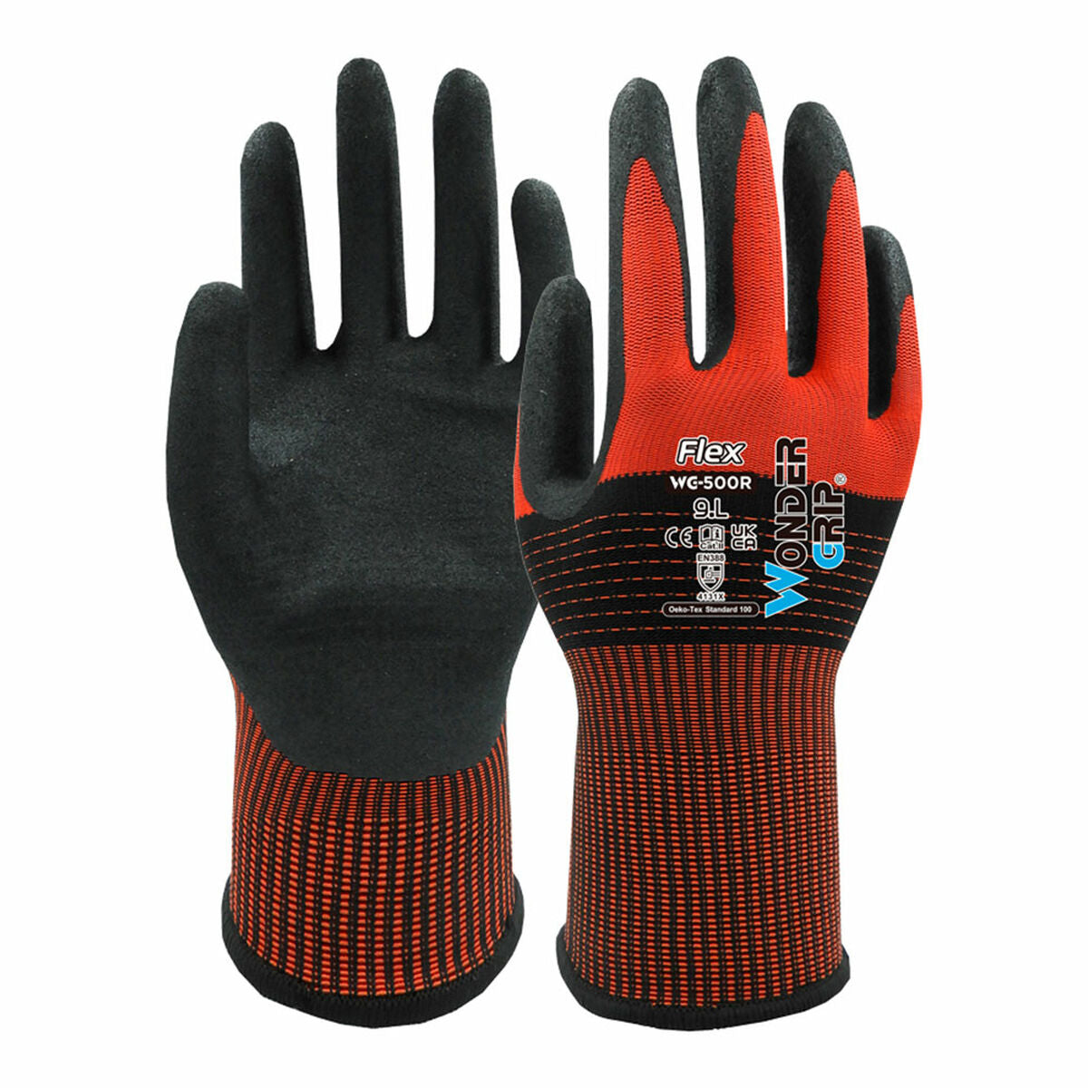 Gants de travail Wonder Grip Rouge Nitrile