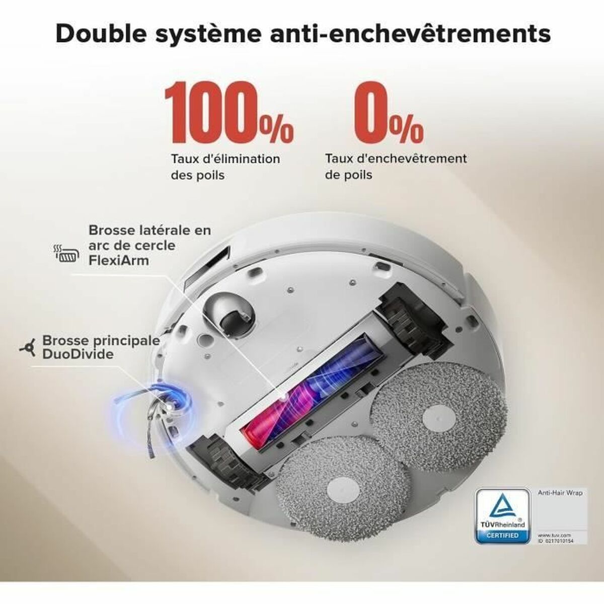 Aspirateur robot Roborock QREVO CURV 6400 mAh