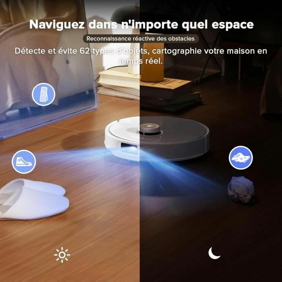 Aspirateur robot Roborock QREVO CURV 6400 mAh