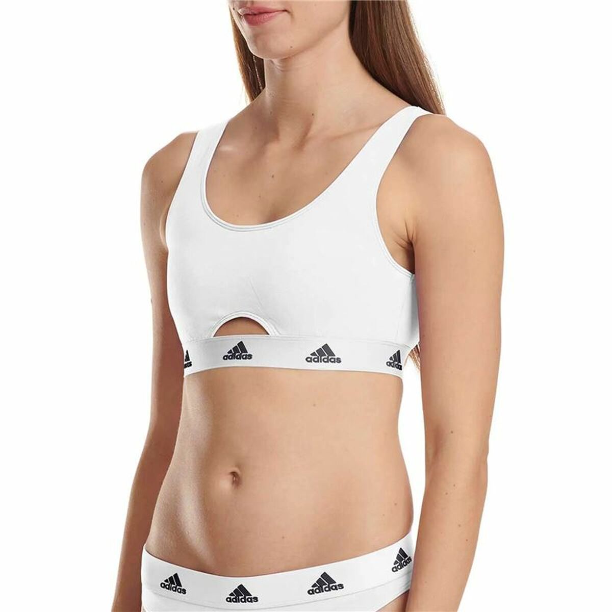 Soutien-gorge de Sport Adidas Active Comfort Cotton Blanc
