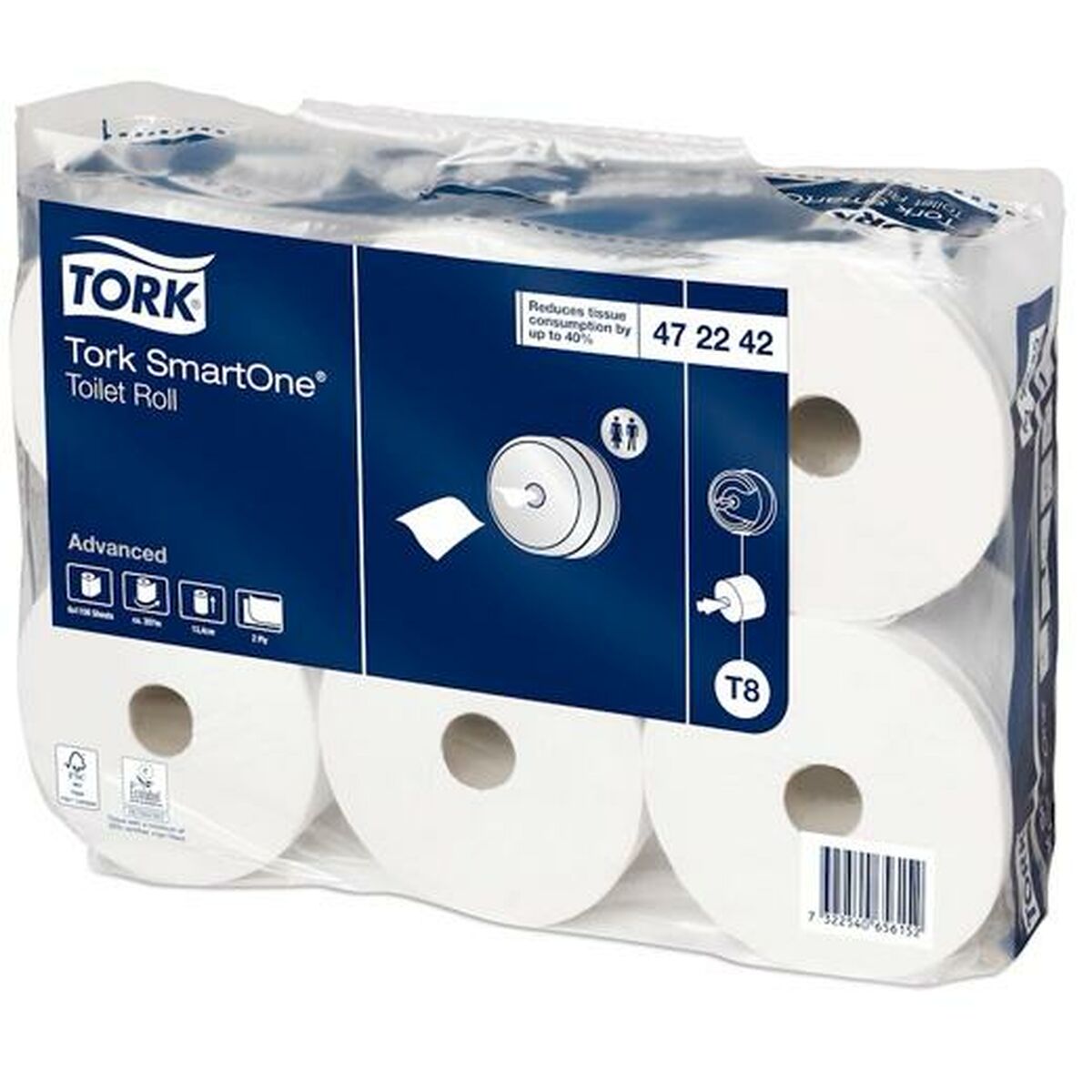 Papier Toilette Tork SmartOne T8 207 m 6 Pièces