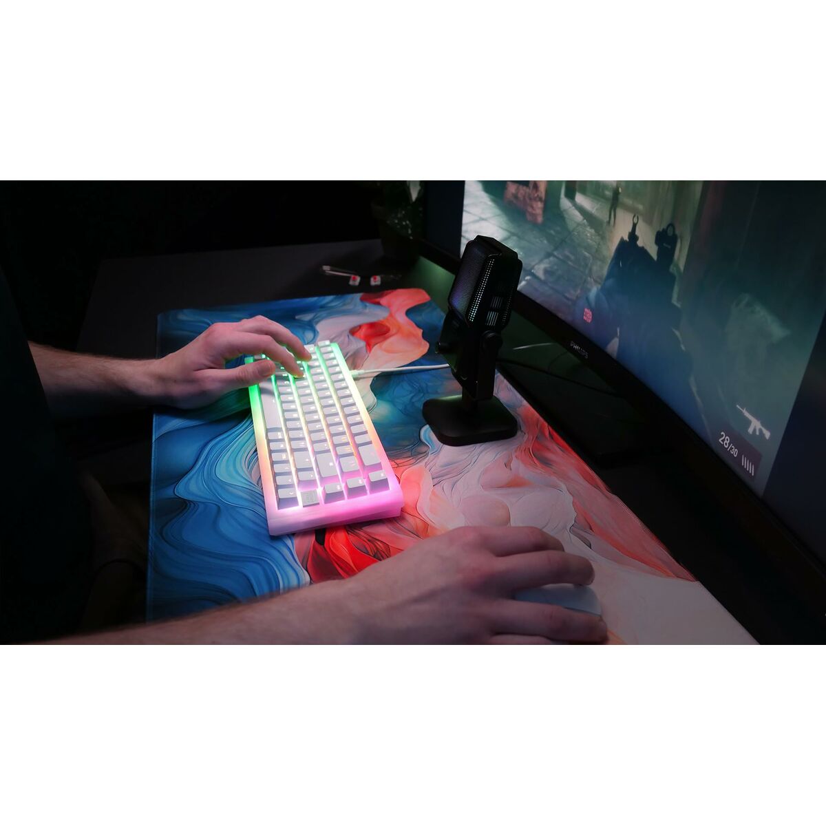 clavier et souris Cherry CXK5V2RGBCPTTPWHTRFR