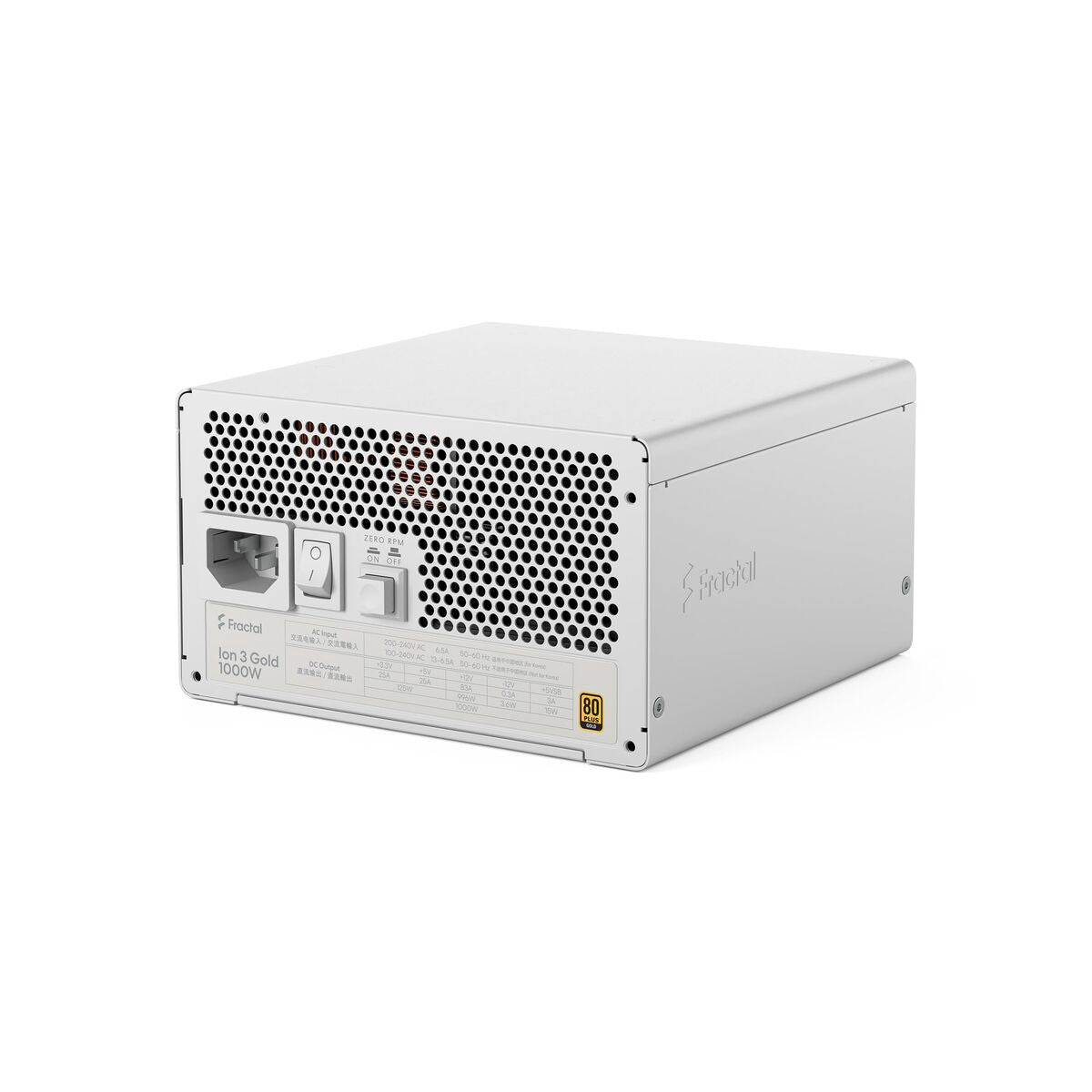 Bloc d’Alimentation Fractal Design FD-P-IA3G-101-EU-WT 1000 W 80 Plus Gold
