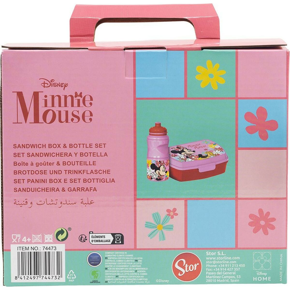 Gamelle avec Gourde Minnie Mouse CZ11278 380 ml 17 cm Plastique
