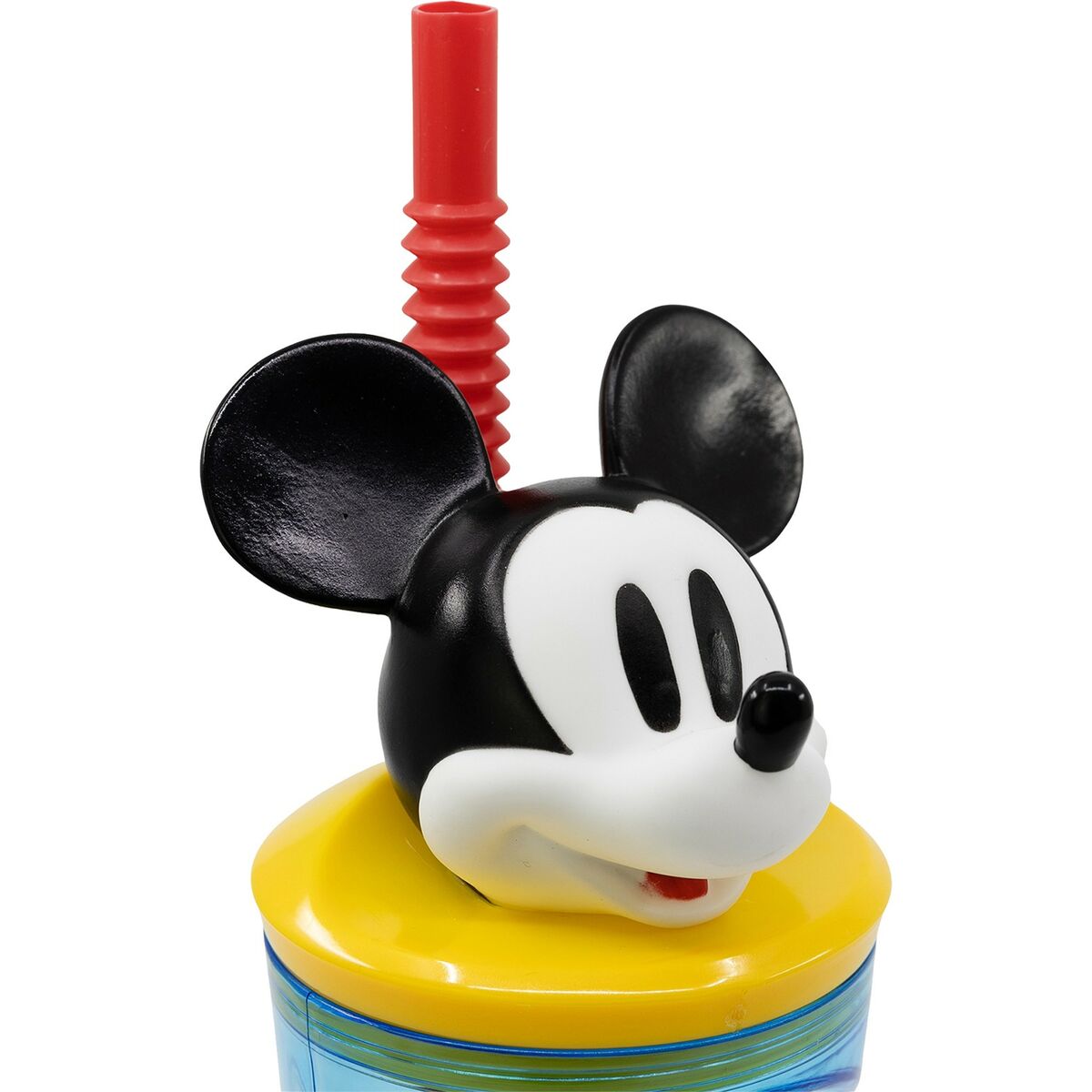 Verre avec Paille Mickey Mouse CZ11336 3D Bleu