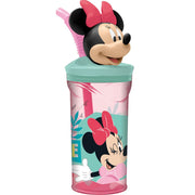 Verre avec Paille Minnie Mouse CZ11337 3D Rose