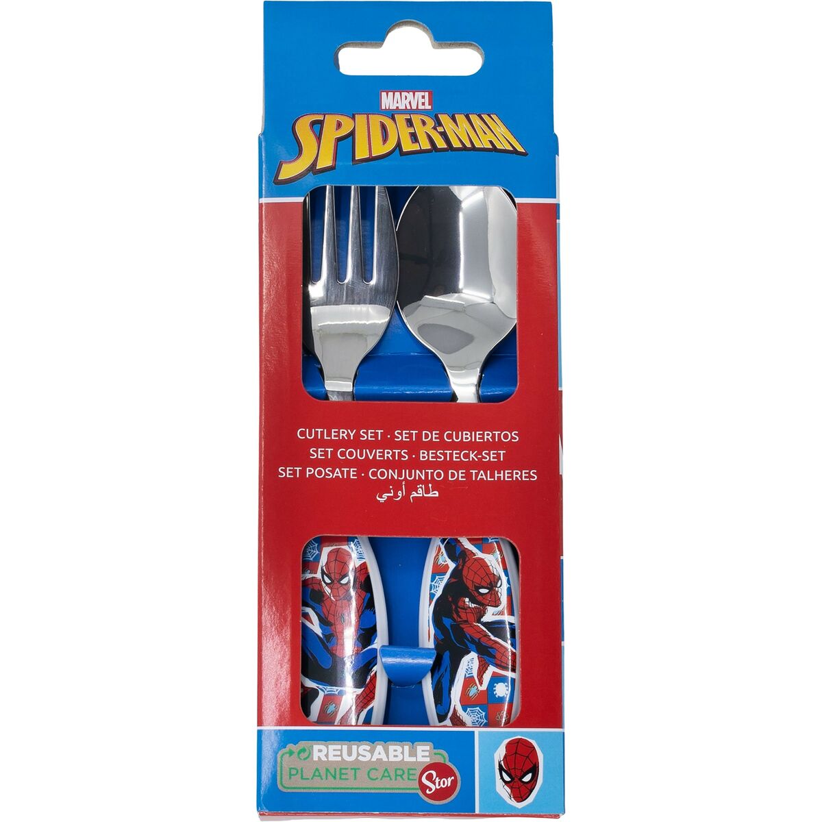 Set de couverts Spider-Man CZ11342 Acier inoxydable Multicouleur 2 Pièces