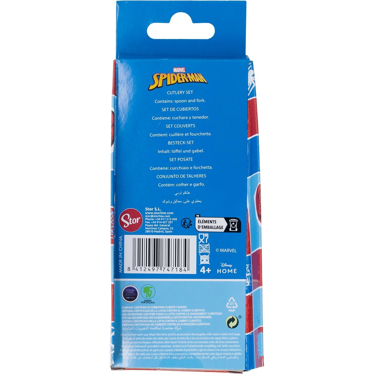 Set de couverts Spider-Man CZ11342 Acier inoxydable Multicouleur 2 Pièces