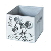 Seau de conteneur Domopak Living Mickey Gris clair Tissu 32 x 32 x 32 cm Rectangulaire