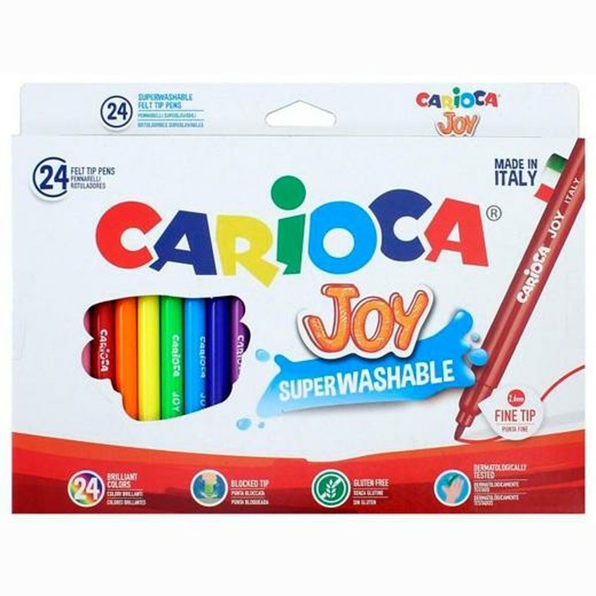 Ensemble de Marqueurs Carioca JOY Multicouleur 24 Pièces (24 Unités)