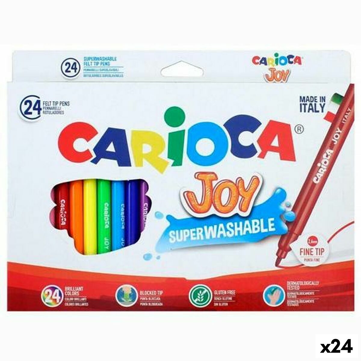 Ensemble de Marqueurs Carioca JOY Multicouleur 24 Pièces (24 Unités)